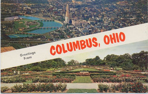 Columbus Ohio Multiview Greetings Vintage Chrome Postcard (unused) - Vintage Postcard Boutique
