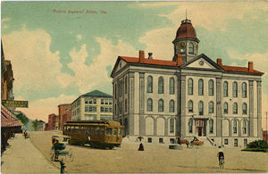 Alton Illinois Public Square Vintage Postcard circa 1910 (unused)