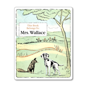 Fox and Hound Vintage Personalized Bookplates - Children's Books - Vintage Postcard Boutique