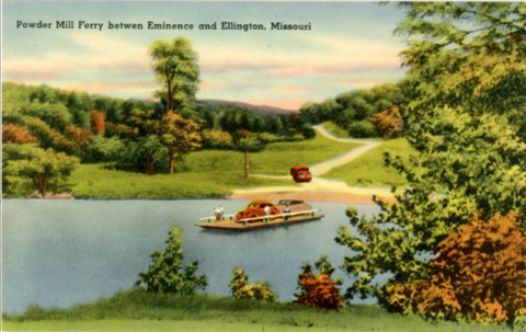 Eminence & Ellington Missouri Powder Mills Ferry Vintage Postcard (unused) - Vintage Postcard Boutique