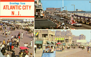 Atlantic City New Jersey Boardwalk Multi View Vintage Postcard (unused) - Vintage Postcard Boutique