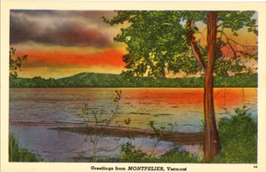 Montpelier Vermont Sunset Vintage Postcard (unused) - Vintage Postcard Boutique
