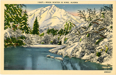 When Winter Is King Alaska Vintage Postcard (unused) - Vintage Postcard Boutique