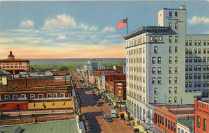 Albuquerque New Mexico Central Avenue Looking West Vintage Postcard 1940s (unused) - Vintage Postcard Boutique
