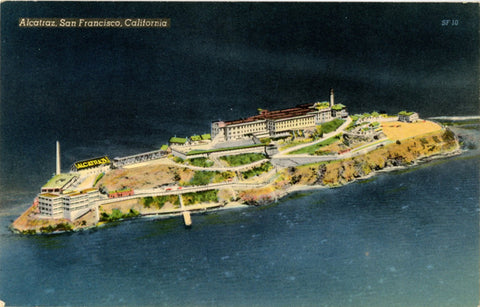 Alcatraz Island Federal State Penitentiary San Francisco California Vintage Postcard (unused) - Vintage Postcard Boutique