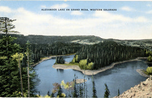 Alexander Lake on Grand Mesa Western Colorado Vintage Postcard (unused) - Vintage Postcard Boutique