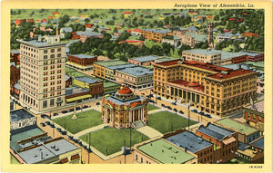 Alexandria Louisiana Aerial View of Business Center Vintage Postcard (unused) - Vintage Postcard Boutique