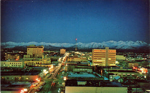 Anchorage Alaska at Twilight Chugach Mountains Vintage Postcard (unused) - Vintage Postcard Boutique