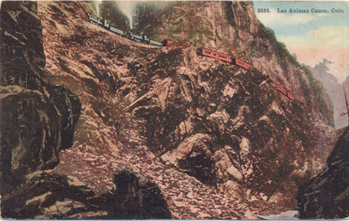 Las Animas Canon Colorado Railway Vintage Postcard 1910 - Vintage Postcard Boutique