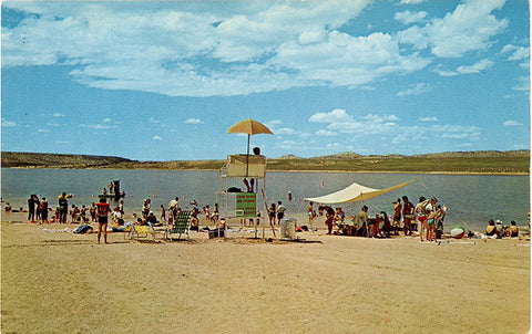 Flaming Gorge Utah Antelope Swim Beach Vintage Postcard (unused) - Vintage Postcard Boutique