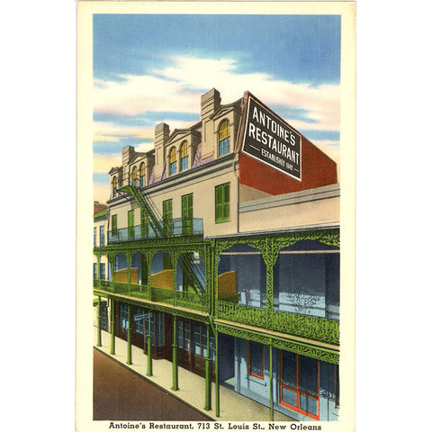 Antoine's Restaurant French Quarter New Orleans Louisiana Vintage Postcard (unused)