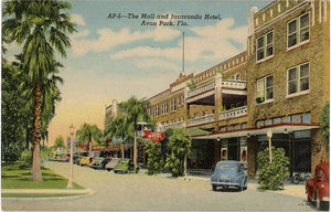 Avon Park Florida The Mall & Jacaranda Hotel Vintage Postcard 1945 - Vintage Postcard Boutique