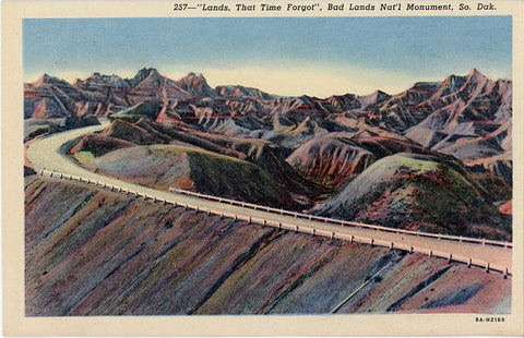 Badlands National Monument Lands That Time Forgot South Dakota Vintage Postcard (unused) - Vintage Postcard Boutique