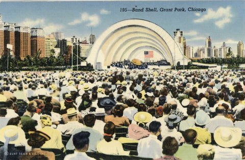 Chicago Illinois Band Shell Grant Park District Vintage Postcard (unused) - Vintage Postcard Boutique