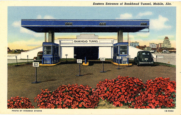 Mobile Alabama Bankhead Tunnel East Entrance Vintage Postcard (unused) - Vintage Postcard Boutique