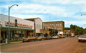 Iron River Michigan Downtown Main Street Dime Store Vintage Postcard (unused) - Vintage Postcard Boutique