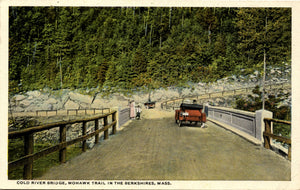 Berkshires Mohawk Trail Cold River Bridge Massachusetts 1920s Vintage Postcard (unused) - Vintage Postcard Boutique