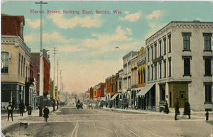 Berlin Wisconsin Huron Street Vintage Postcard 1913 - Vintage Postcard Boutique