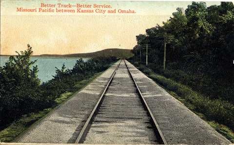 Missouri Pacific Railway Between Kansas City & Omaha Vintage Postcard (unused) - Vintage Postcard Boutique