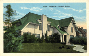 Silent Film Actress Betty Compson Glendale California Home Vintage Postcard circa 1920s (unused) - Vintage Postcard Boutique