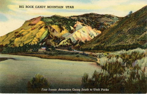 Big Rock Candy Mountain U.S. Highway 89 Southern Utah Vintage Postcard 1949 - Vintage Postcard Boutique