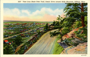 Billings Montana Kelly Mountain from Black Otter Trail Vintage Postcard (unused) - Vintage Postcard Boutique