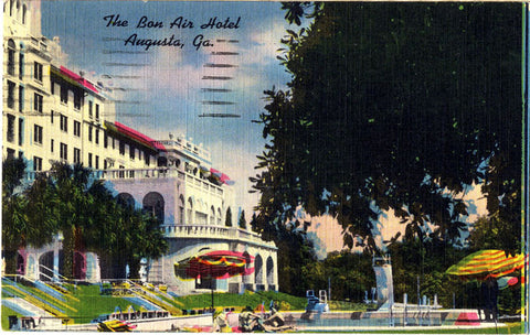 Augusta Georgia The Bon Air Hotel Vintage Postcard 1952 - Vintage Postcard Boutique