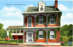 Natchez Mississippi Bontura Historic Home Vintage Postcard (unused) - Vintage Postcard Boutique