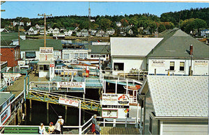 Boothbay Harbor Maine Excursion Boat Waterfront Vintage Postcard (unused) - Vintage Postcard Boutique