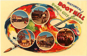 Dodge City Kansas Boot Hill Palette Series Vintage Postcard (unused) - Vintage Postcard Boutique