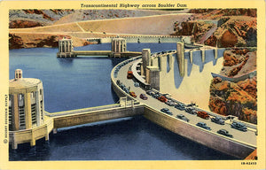 Boulder Dam Nevada Transcontinental Highway Vintage Postcard 1946 - Vintage Postcard Boutique