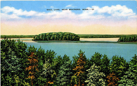 Brainerd Minnesota Gull Lake Vintage Postcard (unused) - Vintage Postcard Boutique