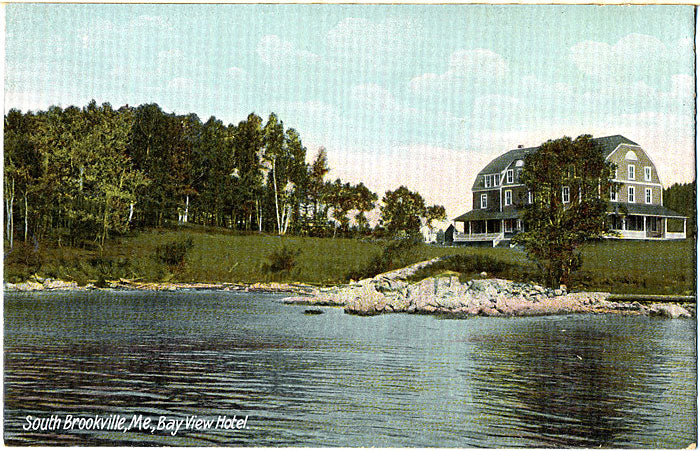 South Brookville Maine Bay View Hotel Vintage Postcard (unused) - Vintage Postcard Boutique