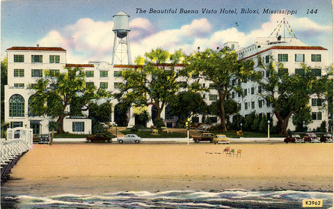 Biloxi Mississippi Buena Vista Hotel Vintage Postcard (unused)