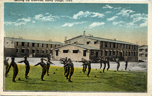 Camp Dodge Johnston Iowa National Guard Military Base Exercise Vintage Postcard 1918 - Vintage Postcard Boutique
