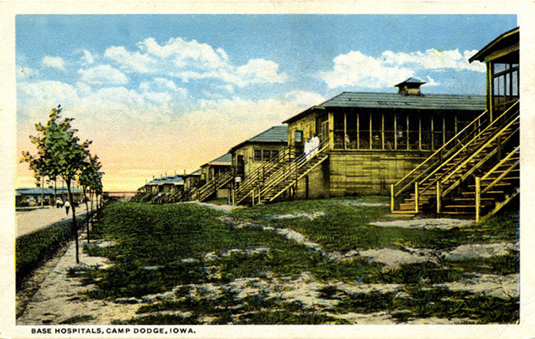 Camp Dodge Johnston Iowa National Guard Military Base Hospitals Vintage Postcard (unused) circa 1918 - Vintage Postcard Boutique