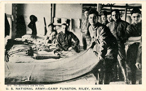 U.S. Army Camp Funston Dormitory Riley Kansas Vintage Postcard (unused) circa 1915 - Vintage Postcard Boutique