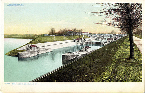 Louisville Kentucky Canal Rocks Vintage Postcard 1906 (unused) - Vintage Postcard Boutique