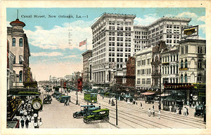 New Orleans Louisiana Canal Street Vintage Postcard 1924 - Vintage Postcard Boutique