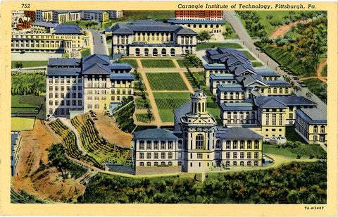Carnegie Institute of Technology Pittsburgh Pennsylvania Vintage Postcard 1945 - Vintage Postcard Boutique
