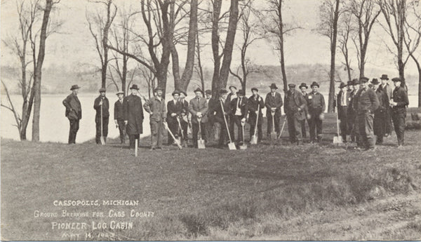 Cassopolis Michigan Ground Breaking Cass County Vintage Postcard 1923 (unused) - Vintage Postcard Boutique