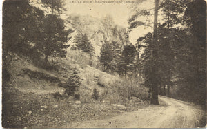 Castle Rock Colorado South Cheyenne Canon Vintage Postcard 1917 - Vintage Postcard Boutique