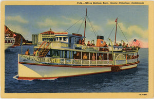 Santa Catalina Island Avalon Bay Glass Bottom Boat California Vintage Postcard (unused) - Vintage Postcard Boutique