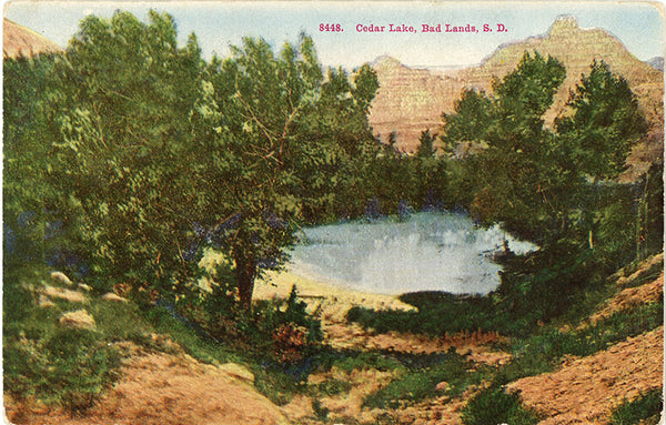 Badlands National Monument South Dakota Cedar Lake Vintage Postcard (unused) - Vintage Postcard Boutique