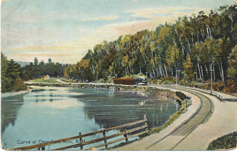 Chandlers Mill New Hampshire Railway Train Vintage Postcard 1907 - Vintage Postcard Boutique