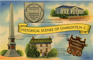 Charlotte North Carolina Historical Scenes Vintage Postcard (unused) - Vintage Postcard Boutique