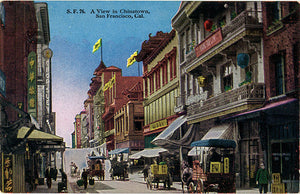 Chinatown Street San Francisco California Vintage Postcard 1910s (unused) - Vintage Postcard Boutique