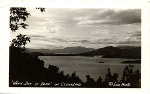 Clear Lake California Vintage Real Photo RPPC Postcard 1942