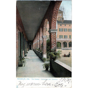 Mobile Alabama The Cloister Convent of Visitation Vintage Postcard 1907 - Vintage Postcard Boutique