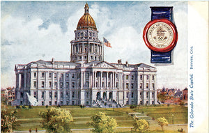 Colorado State Capitol Denver Vintage Postcard circa 1910 (unused) - Vintage Postcard Boutique